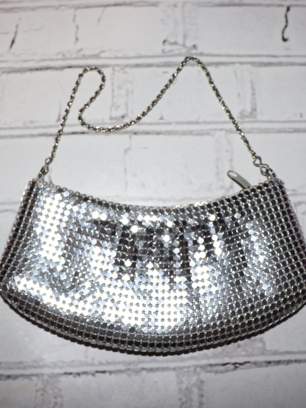 ✨ Vintage NYTLITES Silver Mesh Evening Purse • 5” x 9” ✨